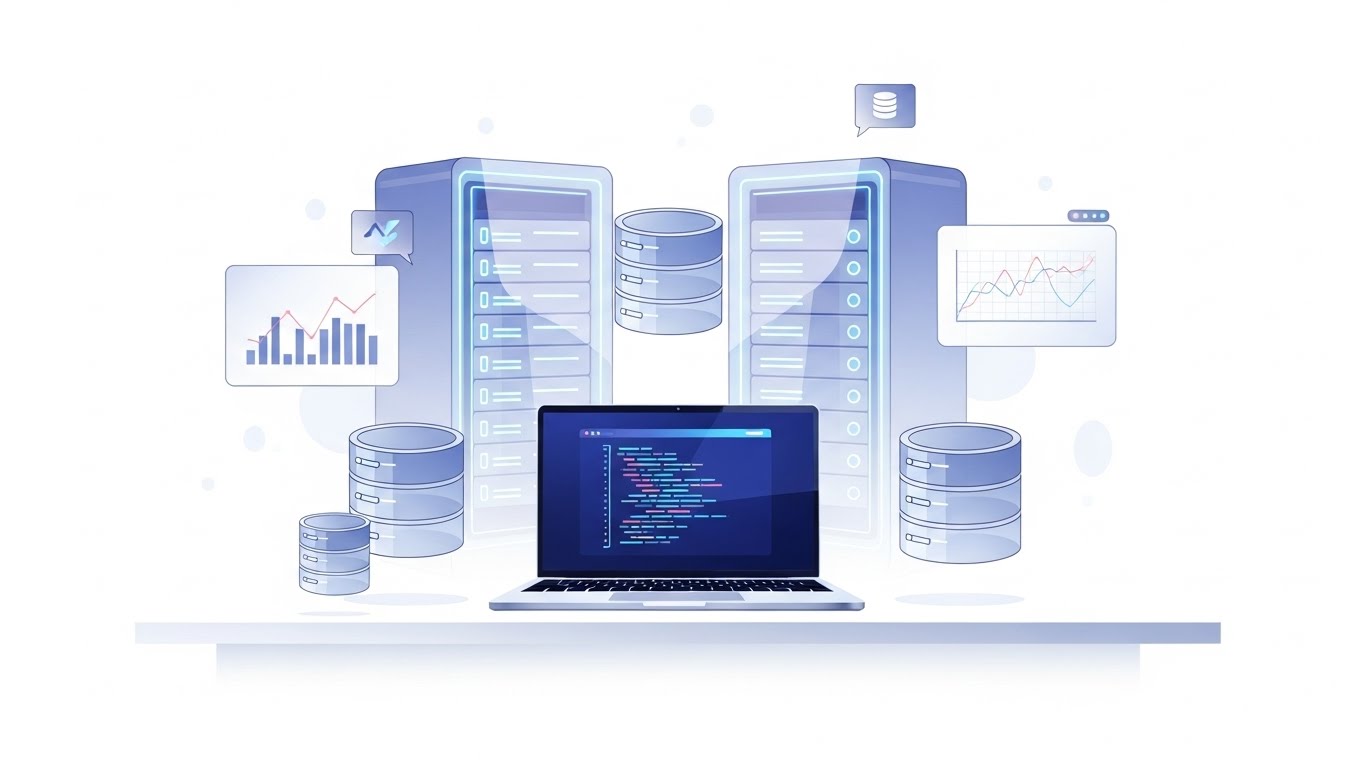 Backend and infrastructure illustration